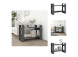 Vidaxl Libreria/Divisorio Grigio 80X35X56,5 Cm In Legno Di Pino Massiccio - Librerie E Scaffali