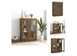 Vidaxl Vetrina In Rovere Affumicato 82,5X30,5X115 Cm Materiale A Base Di Legno - Librerie E Scaffalature