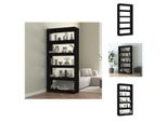 Vidaxl Libreria/Divisorio Nero 80X30X167,4 Cm In Legno Di Pino Massiccio - Librerie E Scaffali