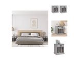 Vidaxl Comodini 2 Pz. Grigio Sonoma 43X36X50 Cm - Comodini