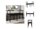 Vidaxl Panca Nera 110X40X70 Cm In Velluto - Panche