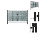 Vidaxl Cancello Di Recinzione (Cancello Singolo) Nero 300X250 Cm - Cancelli Da Giardino
