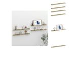 Vidaxl Mensole Da Parete 4 Pz. Bianco E Rovere Sonoma 80X9X3 Cm - Mensole A Muro