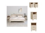 Vidaxl Comodini Hamar 2 Pz. Marrone Miele 40X35X62 Cm In Legno Massiccio - Comodini