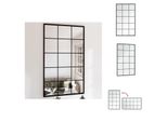 Vidaxl Specchio Da Parete Nero 100X60 Cm In Metallo - Specchio