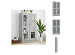 Vidaxl Vetrina Grigio Sonoma 82,5X30,5X150 Cm Materiale A Base Di Legno - Librerie E Scaffali