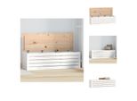 Vidaxl Cassapanca Bianca 109X36,5X33 Cm In Legno Di Pino Massiccio - Armadi