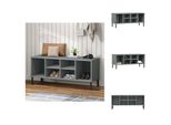 Vidaxl Scarpiera Oslo Con Gambe In Metallo Grigio 106X35X45 Cm In Legno Massiccio - Scarpiere E Armadietti