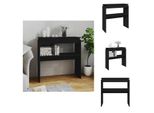 Vidaxl Tavolo Consolle Nero 80X30X80 Cm In Legno - Tavolini