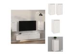Vidaxl Armadi A Muro 2 Pz. Bianco 30X30X60 Cm In Legno Di Pino Massiccio - Mensole A Muro