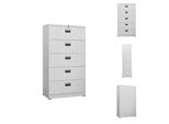 Vidaxl Armadio Per Archiviazione Grigio Chiaro 90X46X164 Cm In Acciaio - Armadi Per Archiviazione