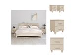 Vidaxl Comodini Hamar 2 Pz. Marrone Miele 40X35X44,5 Cm In Legno Massiccio - Comodini