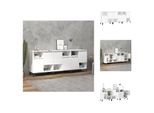 Vidaxl Credenze 3 Pz. Bianco Lucido 60X35X70 Cm Materiale A Base Di Legno - Credenze