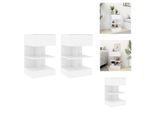 Vidaxl Comodini 2 Pz. Bianco 40X35X65 Cm Materiale A Base Di Legno - Comodini
