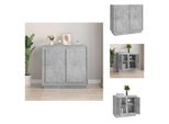 Vidaxl Credenza Grigio Cemento 80X34X75 Cm Materiale Legno - Credenze