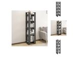 Vidaxl Libreria/Divisorio Grigio 41X35X160 Cm In Legno Di Pino Massiccio - Librerie E Scaffalature