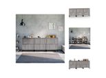 Vidaxl Credenze 3 Pz. Grigio Sonoma 60X35X70 Cm Materiale A Base Di Legno - Credenze