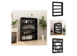 Vidaxl Libreria/Divisorio Nero 100X30X135,5Cm In Legno Di Pino Massiccio - Librerie & Librerie