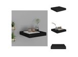 Vidaxl Scaffale Galleggiante Nero 23X23,5X3,8 Cm Mdf - Mensole A Muro