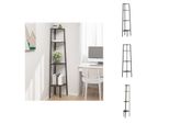 Vidaxl Scaffale Ad Angolo Con 4 Ripiani Nero 45,5X31,5X150 Cm - Librerie E Scaffali
