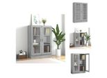 Vidaxl Vetrina Grigio Sonoma 82,5X30,5X115 Cm Materiale A Base Di Legno - Librerie E Scaffali