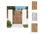 Vidaxl Cancello Da Giardino 105X155 Cm In Acciaio Corten Design Quadrato - Cancelli Da Giardino