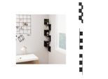 Vidaxl Scaffale A Muro Ad Angolo Nero 20X20X127,5 Cm In Legno - Scaffali A Muro