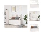 Vidaxl Panca Bianca 112,5X51,5X96,5 Cm In Legno Di Pino Massiccio - Panche