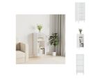 Vidaxl Credenza Bianca Lucida 34,5X32,5X90 Cm Materiale Legno - Credenze