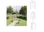 Vidaxl Arco Da Giardino Nero Ø180X255 Cm In Acciaio - Archi Di Rose, Tralicci E Pergole