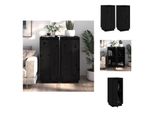 Vidaxl Credenze 2 Pezzi Nero 31,5X34X75 Cm In Legno Di Pino Massiccio - Credenze