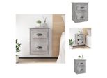 Vidaxl Comodino A Parete Grigio Cemento 41,5X36X53 Cm - Comodini