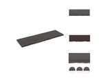 Vidaxl Mensola A Muro Grigio Scuro 160X50X(2-4) Cm In Legno Massiccio Trattato Con Rovere - Mensole A Muro