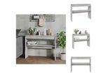 Vidaxl Consolle Grigio Cemento 102X30X80 Cm Materiale A Base Di Legno - Tavolini