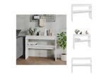 Vidaxl Consolle Bianca 102X30X80 Cm In Materiale Ligneo - Tavolini
