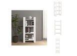 Vidaxl Libreria/Divisorio Bianco 60X35X125 Cm In Legno Massiccio - Librerie E Scaffali