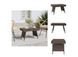 Vidaxl Tavolino Pieghevole Marrone 60X40X38 Cm Poly Rattan - Tavolini