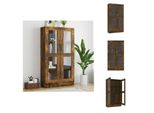 Vidaxl Vetrina In Rovere Fumé 82,5X30,5X150 Cm Materiale A Base Di Legno - Librerie E Scaffali