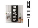 Vidaxl Libreria/Divisorio Nero 60X30X167,5 Cm In Legno Di Pino Massiccio - Librerie & Librerie