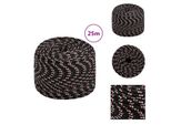 Vidaxl Corda Da Barca Nera 6 Mm 25 M In Polipropilene - Corde