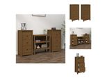 Vidaxl Credenze 2 Pz. Marrone Miele 40X35X80 Cm In Legno Di Pino Massiccio - Credenze