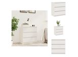 Vidaxl Comodino Bianco 60X36X64 Cm Pino Massiccio - Comodini