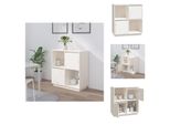 Vidaxl Credenza Bianca 74X35X80 Cm In Legno Di Pino Massiccio - Credenze