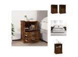 Vidaxl Comodini 2 Pz. Rovere Fumé 43X36X60 Cm - Comodini