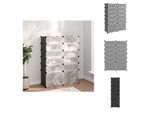 Vidaxl Scarpiera Nera 94X37X125 Cm Pp - Scarpiere E Armadietti