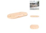 Vidaxl Piano Da Tavolo 60X30X2,5 Cm In Legno Massiccio Di Pino Ovale - Piani Da Tavolo