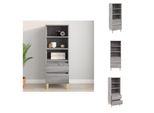 Vidaxl Credenza Grigio Sonoma 40X36X110 Cm Materiale A Base Di Legno - Credenze