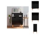 Vidaxl Credenza Nera Lucida 60X30X72 Cm In Materiale Ligneo - Credenze