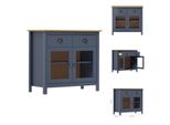 Vidaxl Credenza Hill Grey 90X40X80 Cm Pino Massiccio - Credenze