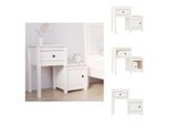Vidaxl Comodino Bianco 79,5X38X65,5 Cm In Legno Di Pino Massiccio - Comodini
